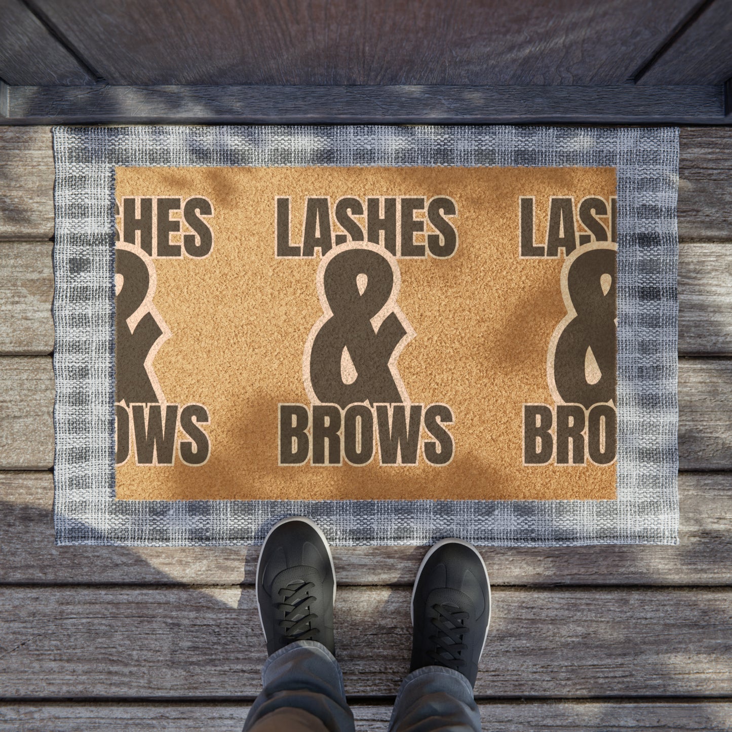 Lashes & Brows Accent Door Mat, Door Rug