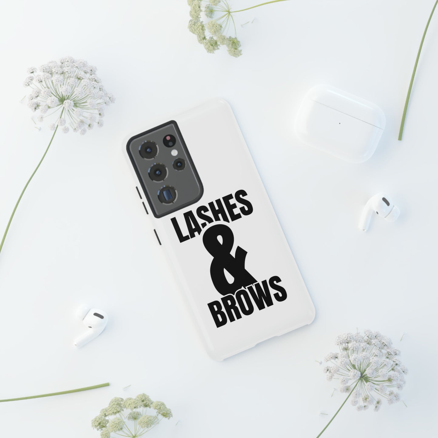 Lashes & Brow Phone Case, iPhone, Samsung, Tough Cases