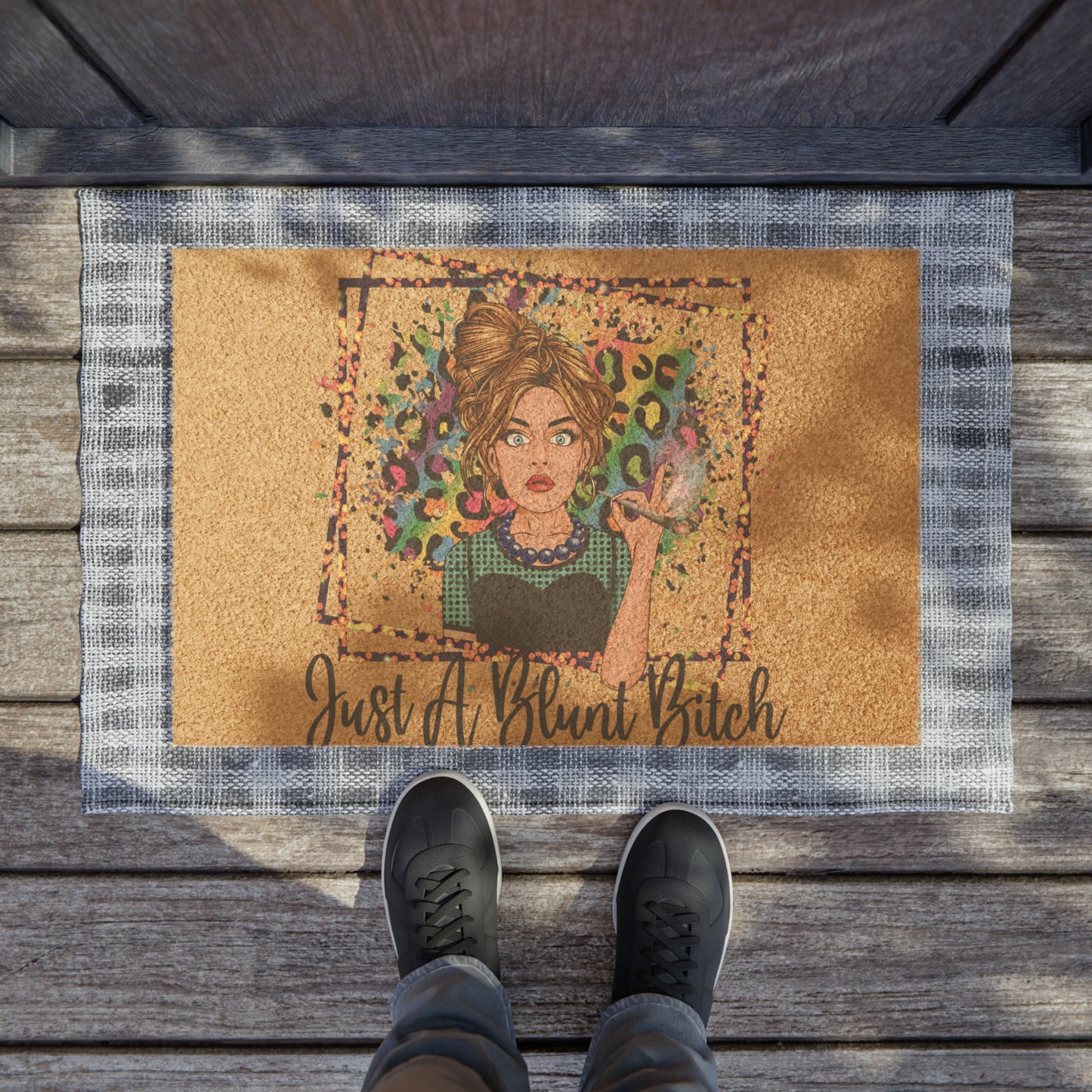 JUST A BLUNT BISH Doormat