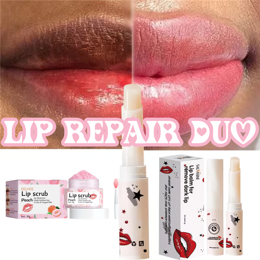 Lip Repair Duo - Lip Balm for Dark Lips & Lip Scrub